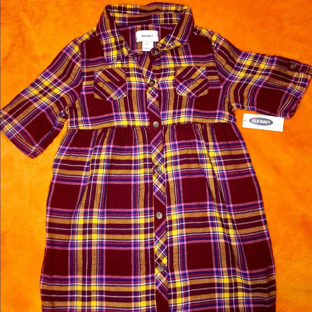 5T Girls Old Navy Plaid Dress (NWT)